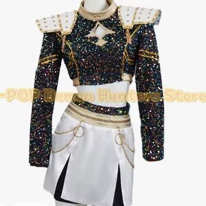 KPOP demon hunters Kids Black and Gold Costume ZOEY- size 6-7 years/ 130